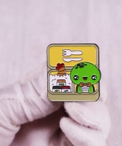 Alternative view of Bento box Green Little Turtle' Enamel Pin