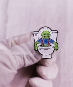 Alternative view of Ghoulies 'Toilet Monster' Enamel Pin