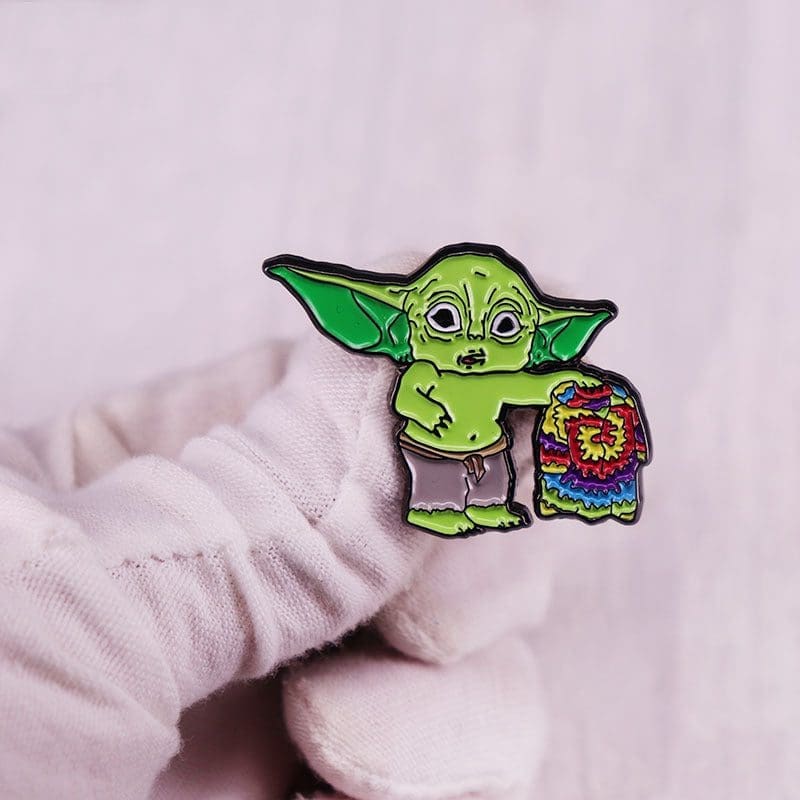 Baby Yoda 'Colorful Crochet' Enamel Pin - Image 2
