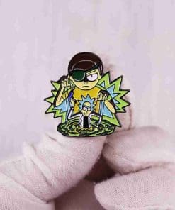 Alternative view of Rick and Morty 'Rick the Puppet' Enamel Pin