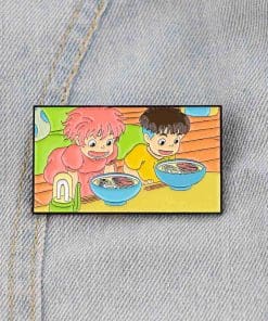 Alternative view of Ponyo 'Sosuke and Ponyo | Ramen Time' Enamel Pin