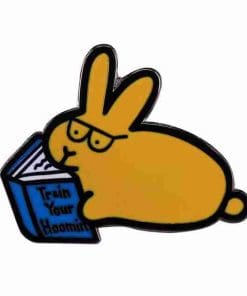 Reading Bunny 'Train Your Hoomin' Enamel Pin