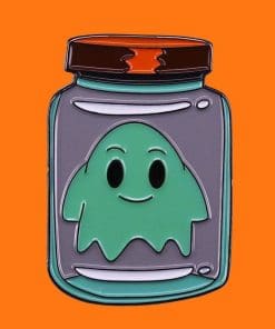 Alternative view of Cute Ghost Jar 2.0 Enamel Pin