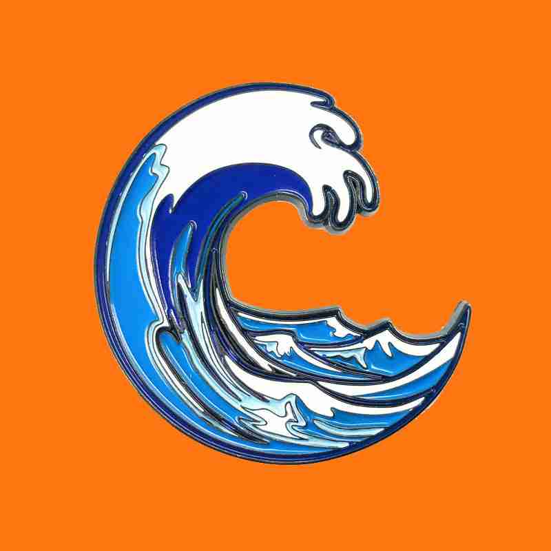 Sea Wave Enamel Pin - Image 2
