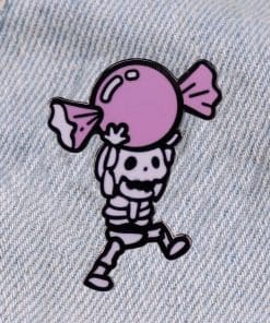 Candy Skeleton Chibi Enamel Pin - Image 4