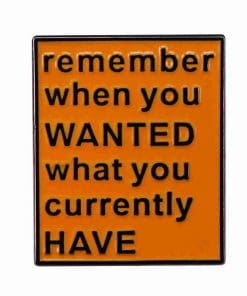Quote 'Remember When You Wanted ...' Enamel Pin