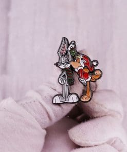 Alternative view of L00ney Tunes 'Bugs and Lola' Enamel Pin