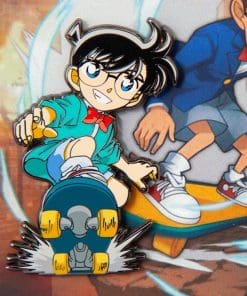 Alternative view of Detective Conan 'Skateboarding' Enamel Pin