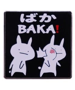 Funny Anime 'Baka | Rabbit Slap' Enamel Pin