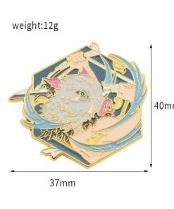 Alternative view of Demon Slayer 'Hashibira Slayer' Enamel Pin