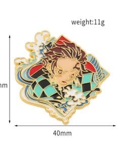 Alternative view of Demon Slayer 'Tanjiro Water Whirlpool' Enamel Pin