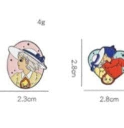 Howl's Moving Castle 'Turniphead and Calcifer Portrait' Enamel Pin - Image 3