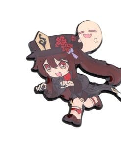 Alternative view of Genshin Impact 'Running Hu Tao' Enamel Pin