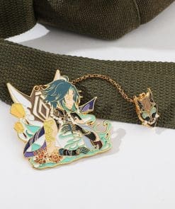 Alternative view of Genshin Impact 'Xiao | Mountain Demon' Enamel Pin
