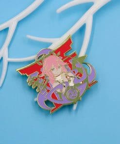 Alternative view of Genshin Impact 'Yae Miko | Electro' Enamel Pin