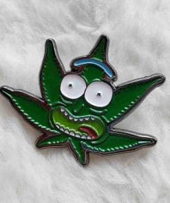 Alternative view of Rick and Morty 'Grumpy Leaf' Enamel Pin