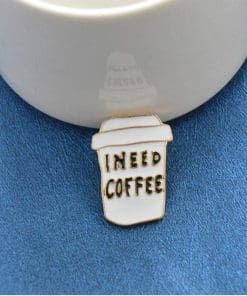 I Need Coffee Enamel Pin