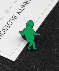 Alternative view of Funny Green Dancing Man Enamel Pin