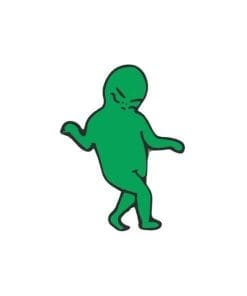 Funny Green Dancing Man Enamel Pin