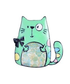 Cute Fat Cat 'Green | Wink' s Enamel Pin