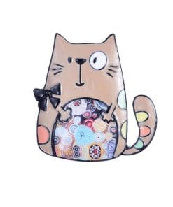 Cute Fat Cat 'Brown | Wink' s Enamel Pin