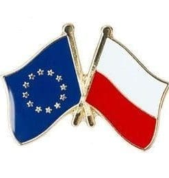 Alternative view of Flag 'European Union and Poland | Friendship Flag' Enamel Pin