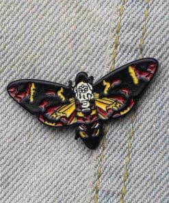 Alternative view of Silence of the Lambs 'Death's Head Moth' Enamel Pin
