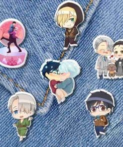 Yuri on Ice 'Victor & Yuuri Cuddles' Enamel Pin - Image 3