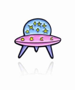 Spaceship 'Star Light' Enamel Pin