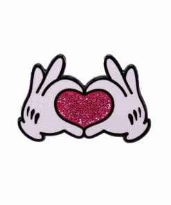 Mickey Mouse 'Heart Hand Gesture' Enamel Pin