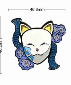 Alternative view of Demon Slayer 'Makomo Tengu Mask' Enamel Pin