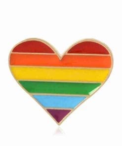 Rainbow Pride Heart Enamel Pin
