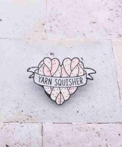 Alternative view of Weave Heart 'Yarn Squisher' Enamel Pin