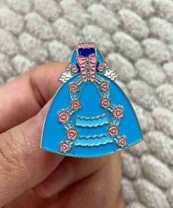 Alternative view of Couture Blue Dress 'Sweet Bow' Enamel Pin