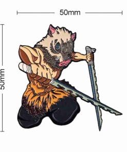 Alternative view of Demon Slayer 'Inosuke | Double Sword' Enamel Pin