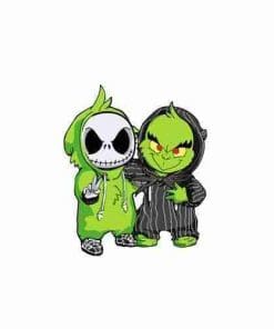Acrylic Pin Jack Skellington x Grinch