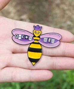Alternative view of Bee 'Queen Bee' Enamel Pin