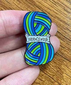 Alternative view of Crafty 'Yarn Snob' Enamel Pin