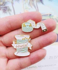 Alternative view of Needle & Yarn 'Sewist' Enamel Pin