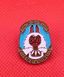 Alternative view of Princess Mononoke 'Fight Like a Girl' Enamel Pin