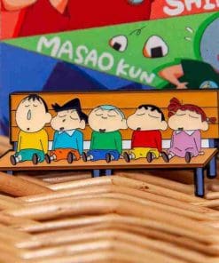 Alternative view of Crayon Shin Chan 'Row Sitting' Enamel Pin