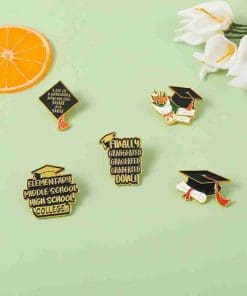 Graduation Hat 'Graduates' Enamel Pin - Image 6