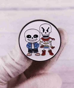 Alternative view of Undertale 'Sans and Papyrus' Enamel Pin