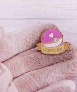 Alternative view of Pokemon 'Pink Pokeball | I Choose You' Enamel Pin