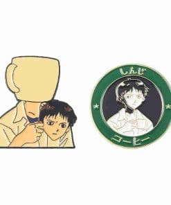 Neon Genesis Evangelion 'Shinji Ikari | Coffee Lover Set of 2' Enamel Pin