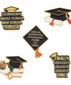 Graduation Hat 'Graduates | Set of 5' Enamel Pin