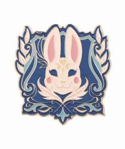 Geometric 'White Rabbit' Enamel Pin
