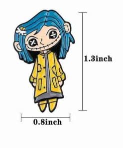Alternative view of Coraline 'Coraline Jones | Button Eye' Enamel Pin