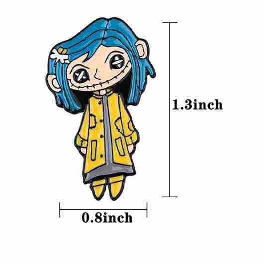 Coraline 'Coraline Jones | Button Eye' Enamel Pin - Image 2