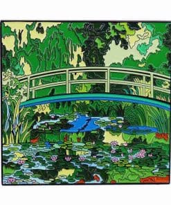 Bridge and Water Lilies Enamel Pin